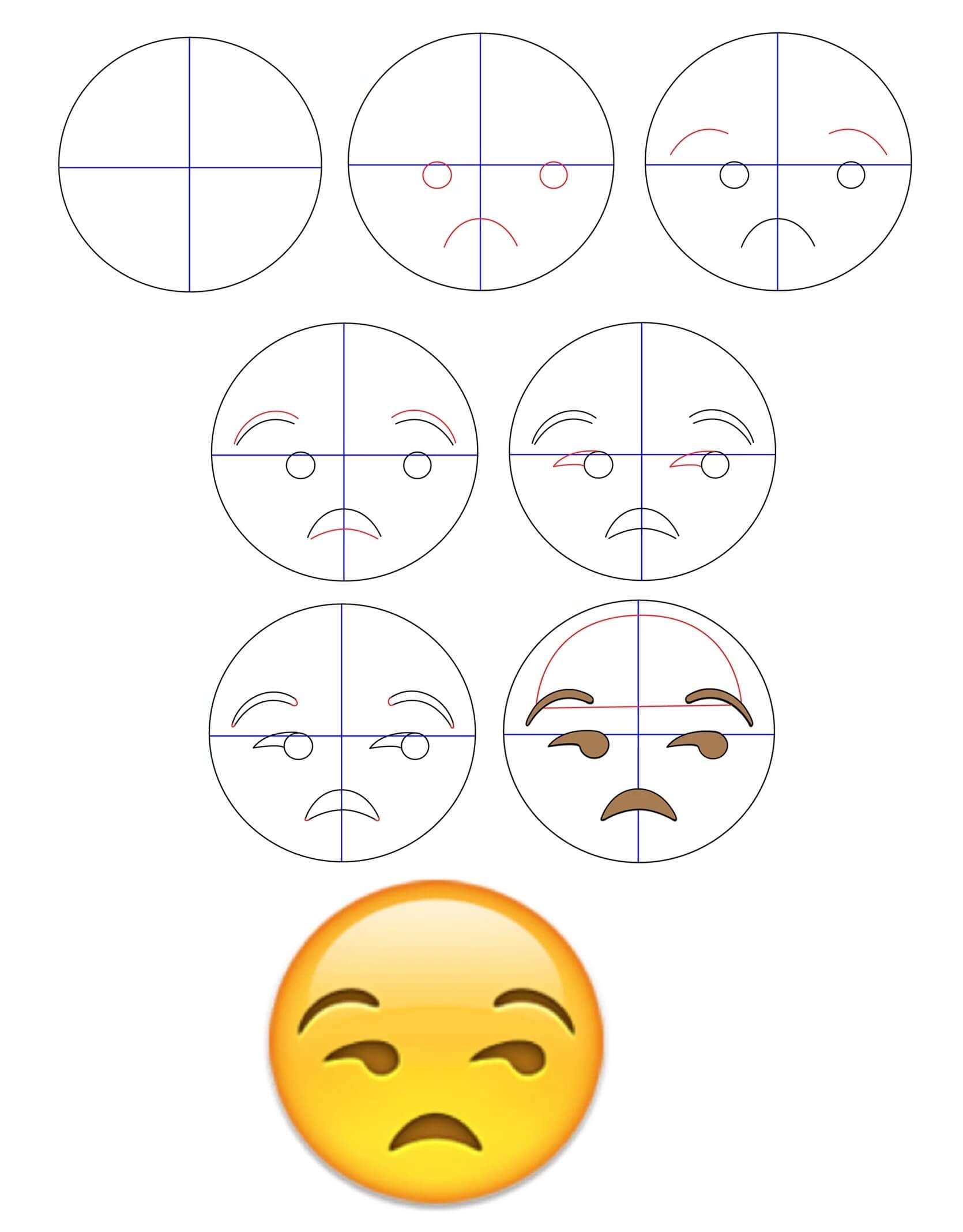 Emoji déprimé dessin