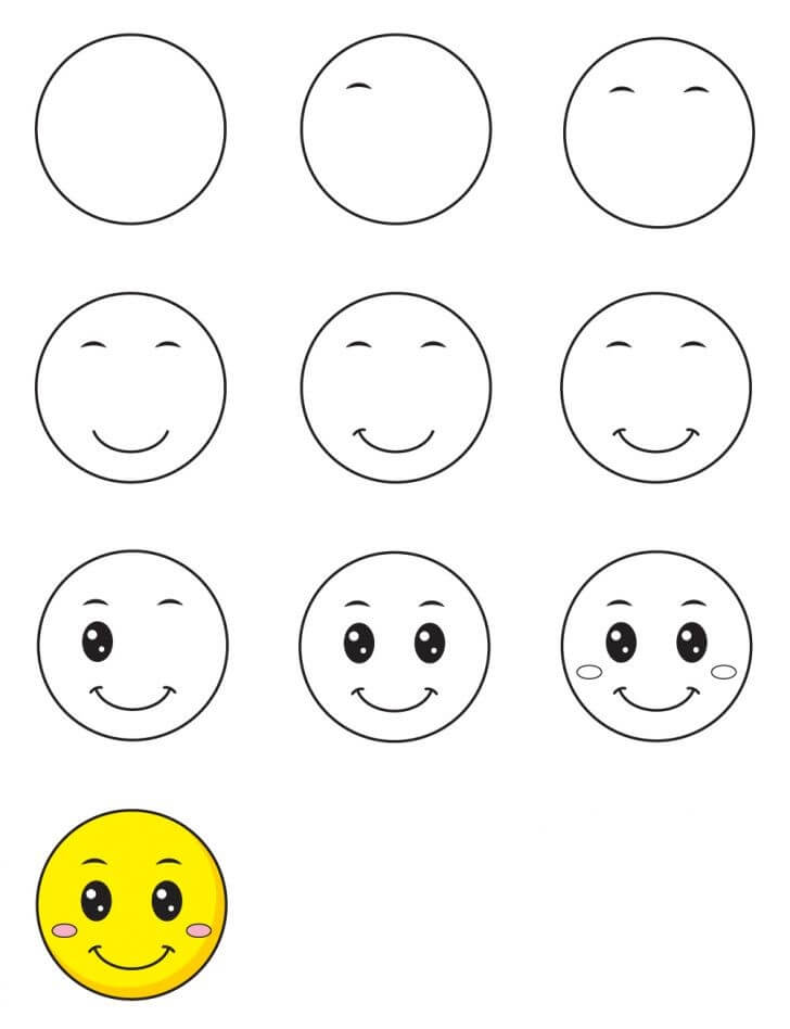 Emoji souriant (1) dessin