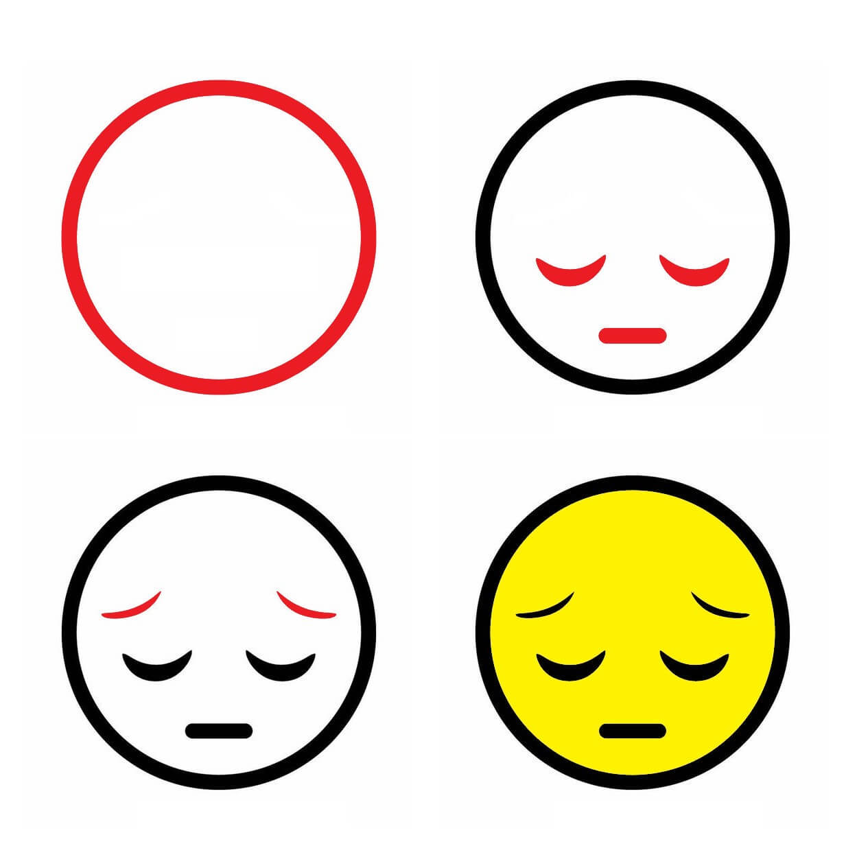 Emoji visage triste dessin