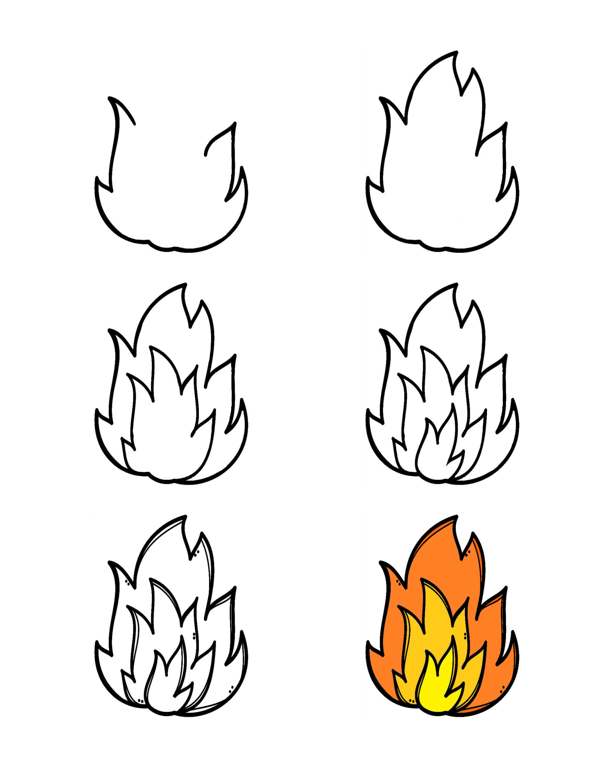 Idées de flammes (1) dessin