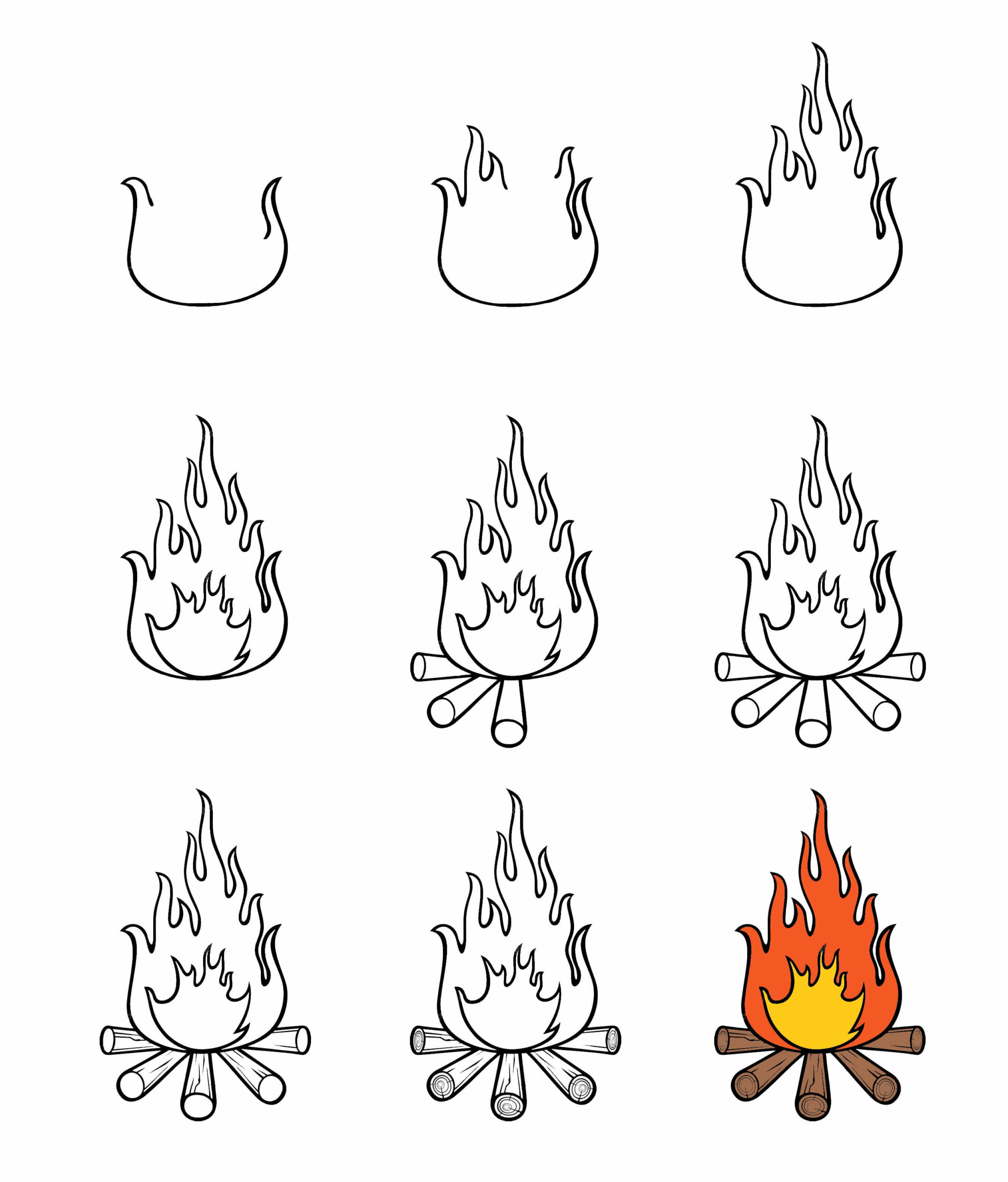 Idées de flammes (4) dessin