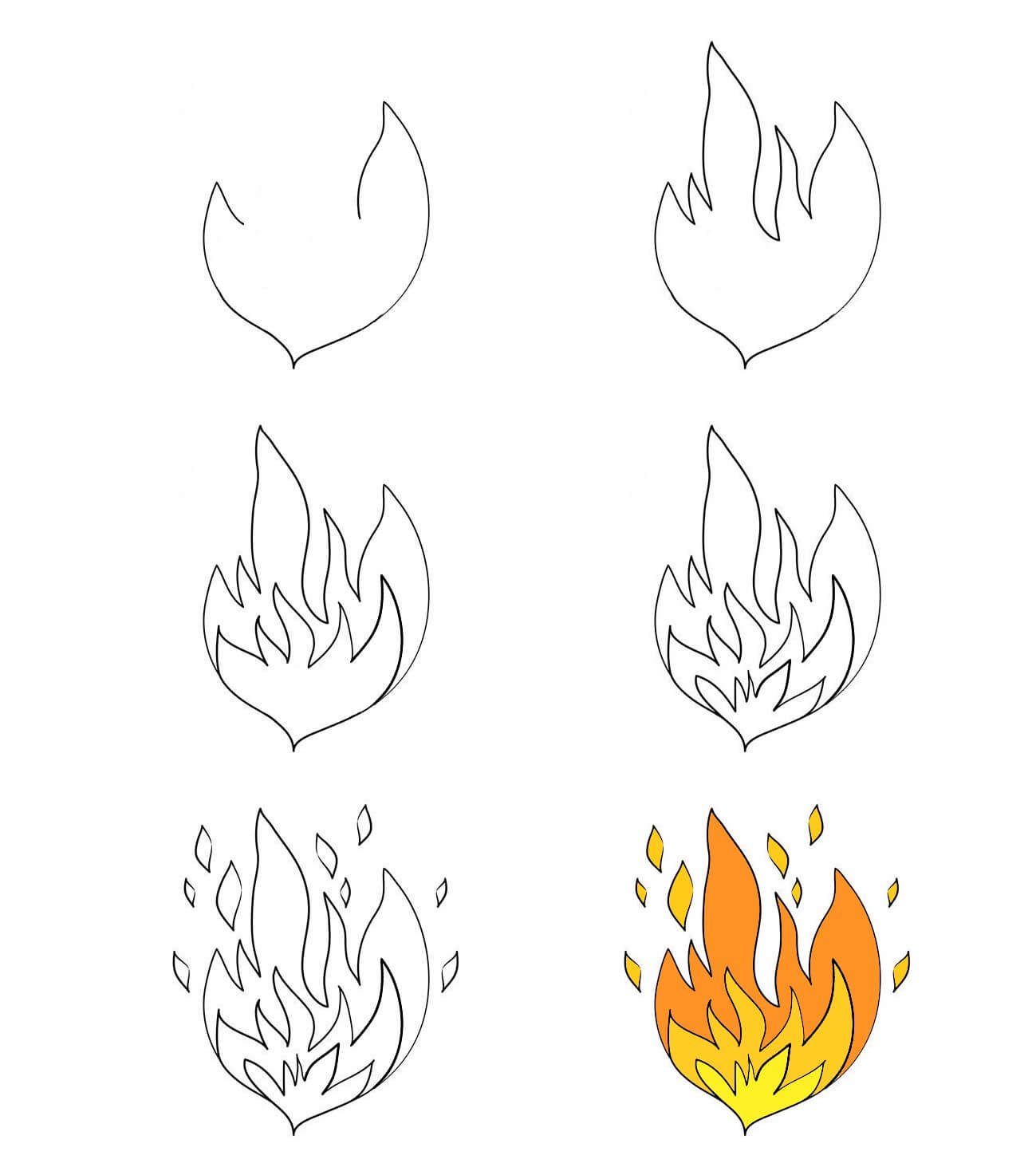 Idées de flammes (8) dessin