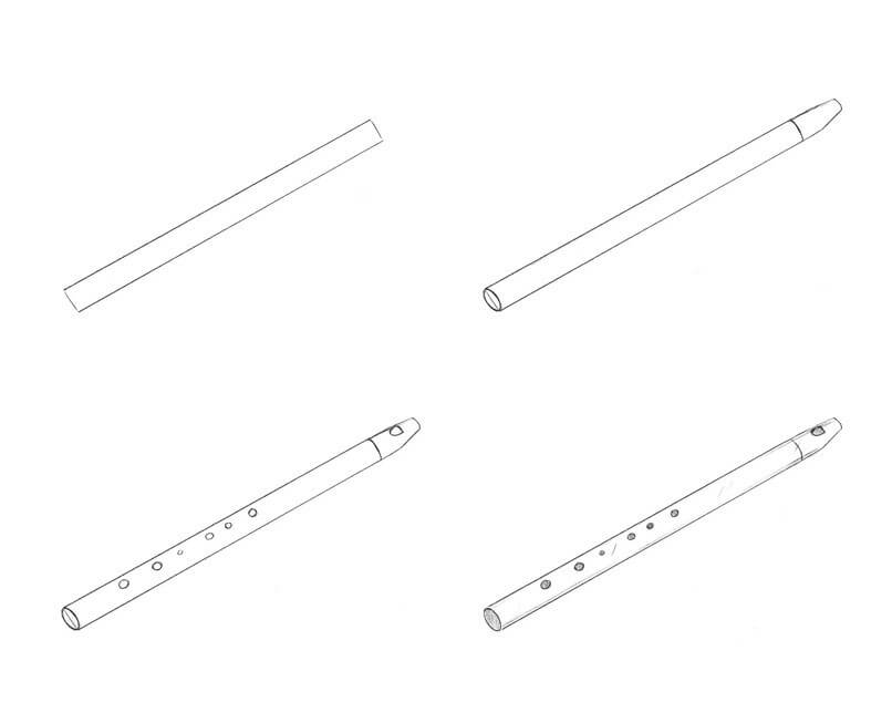 Idées de flûte (14) dessin