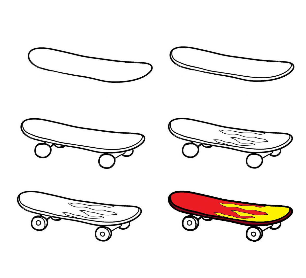 Idées de skateboard (12) dessin