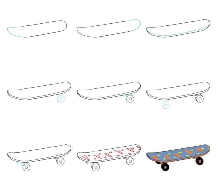 Idées de skateboard (17) dessin