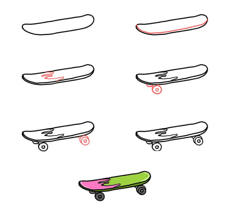 Idées de skateboard (18) dessin