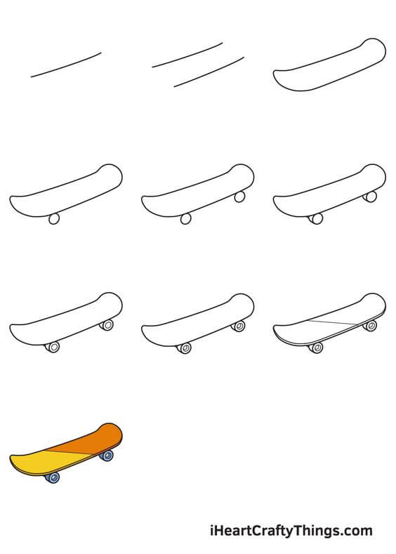 Idées de skateboard (9) dessin