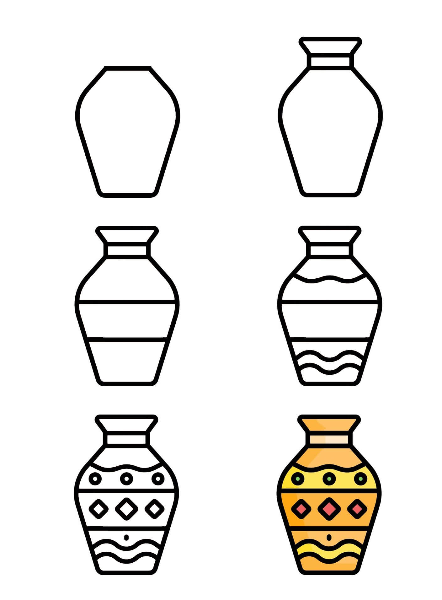 Idées de vases (19) dessin