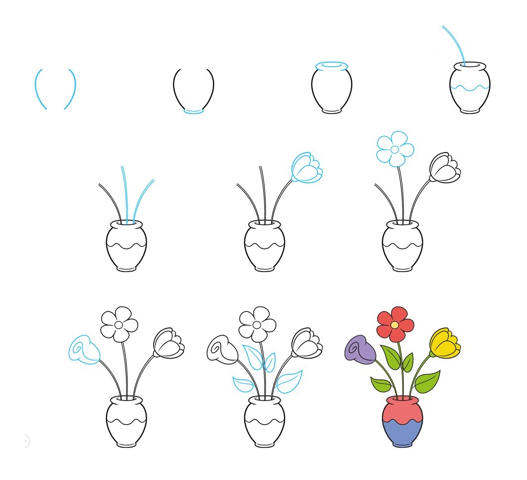 Idées de vases à fleurs (11) dessin