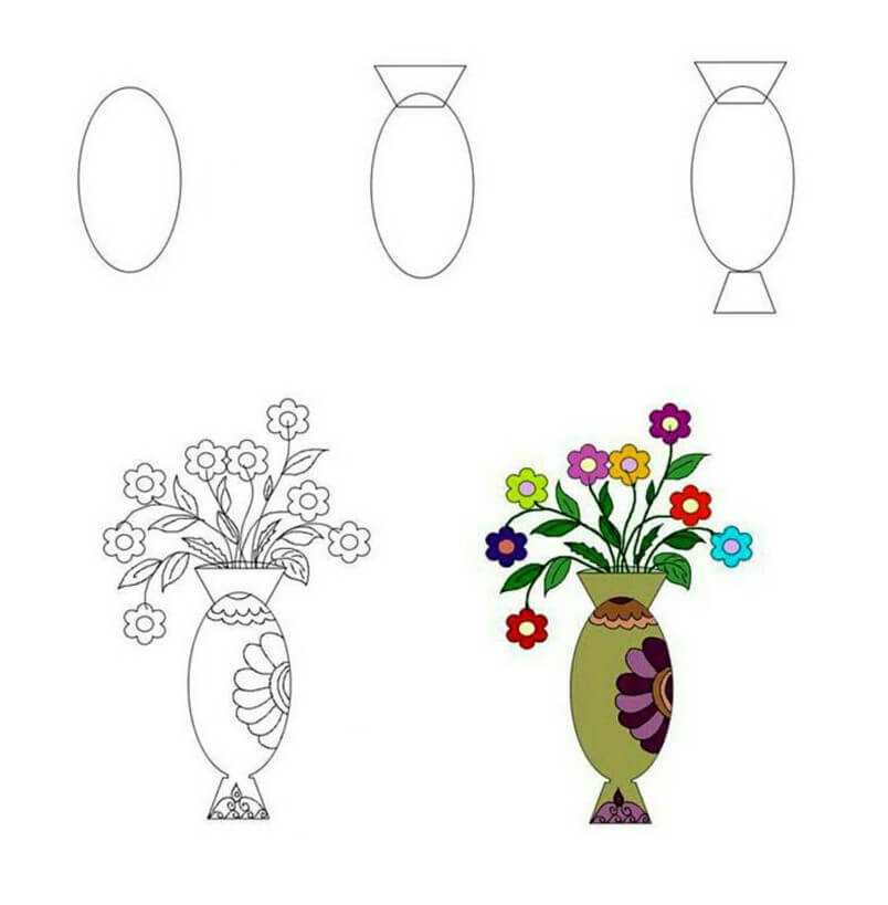 Idées de vases à fleurs (20) dessin