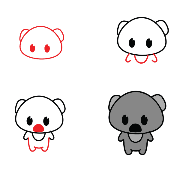 Koala mignon dessin