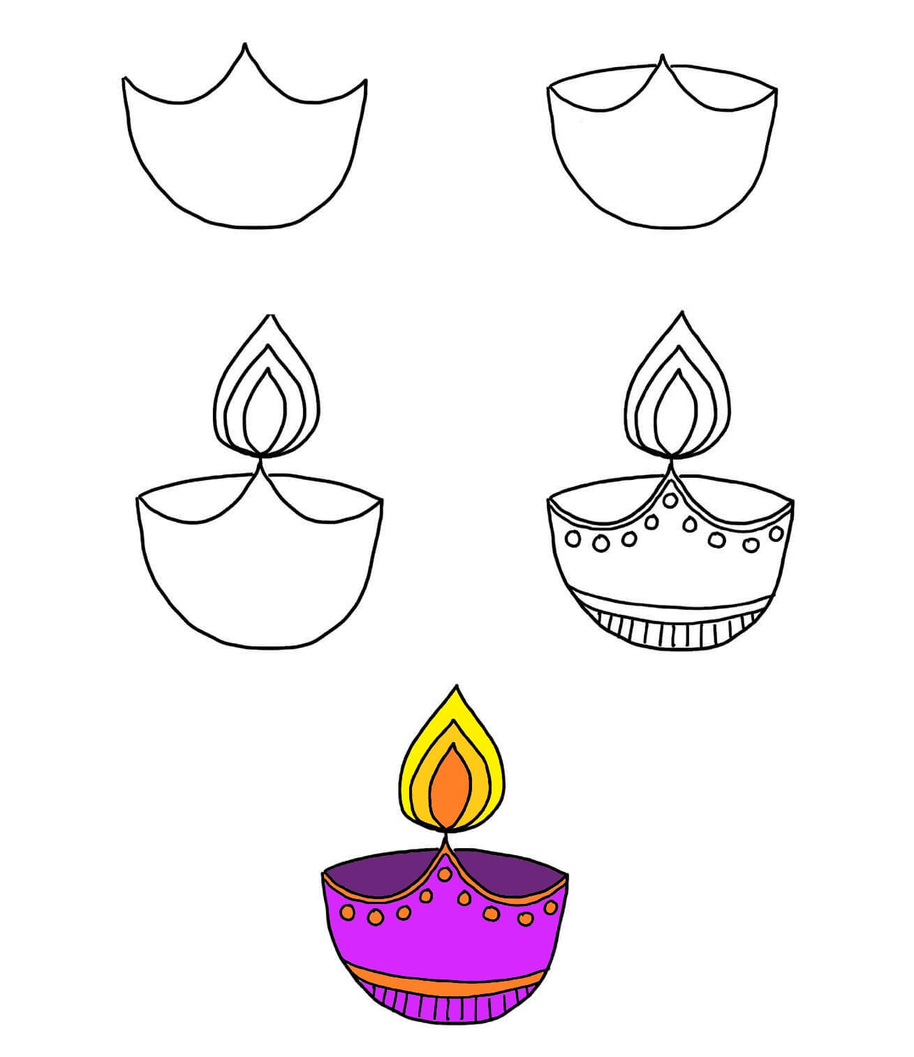 Lampes Diwali (10) dessin