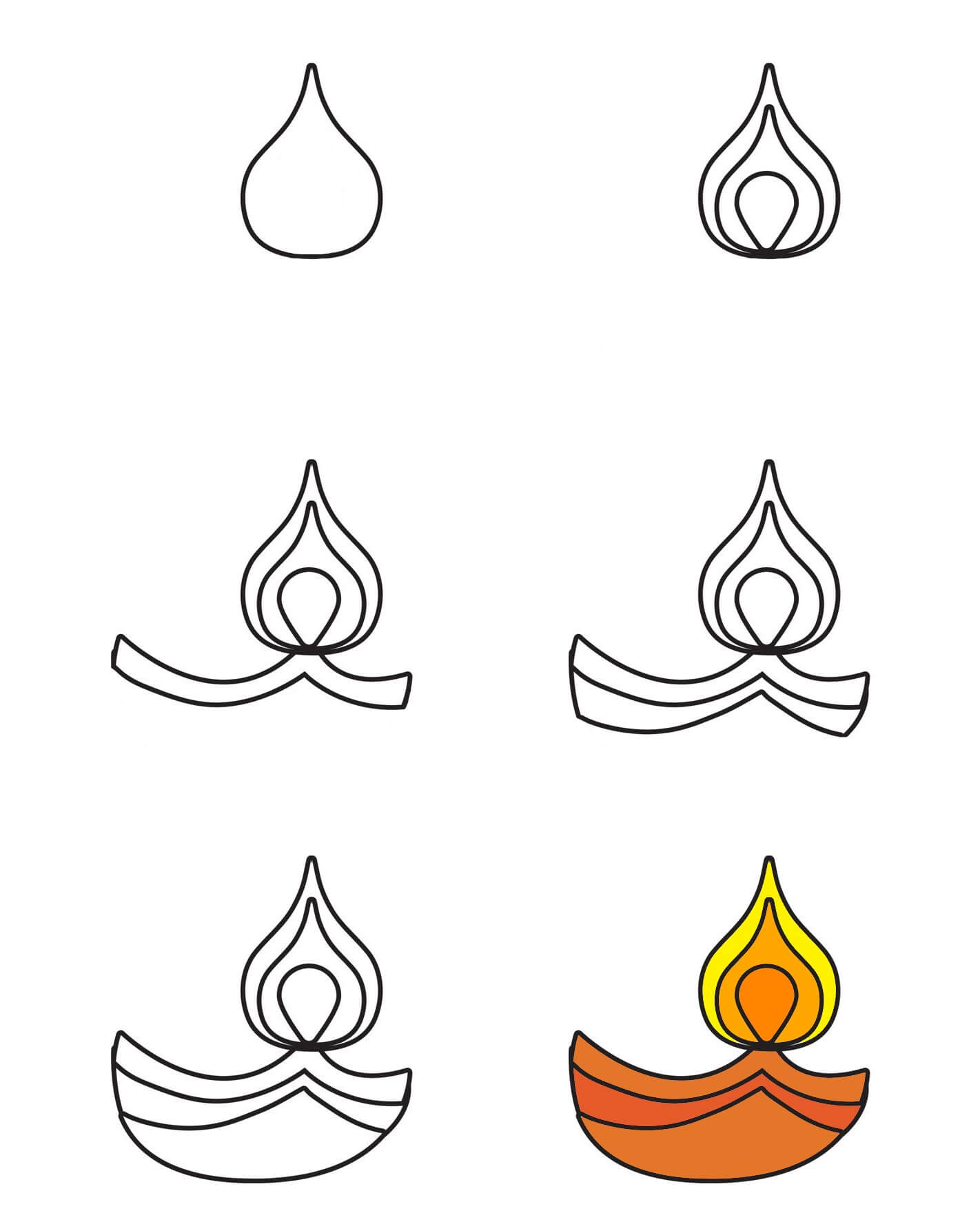 Lampes Diwali (3) dessin