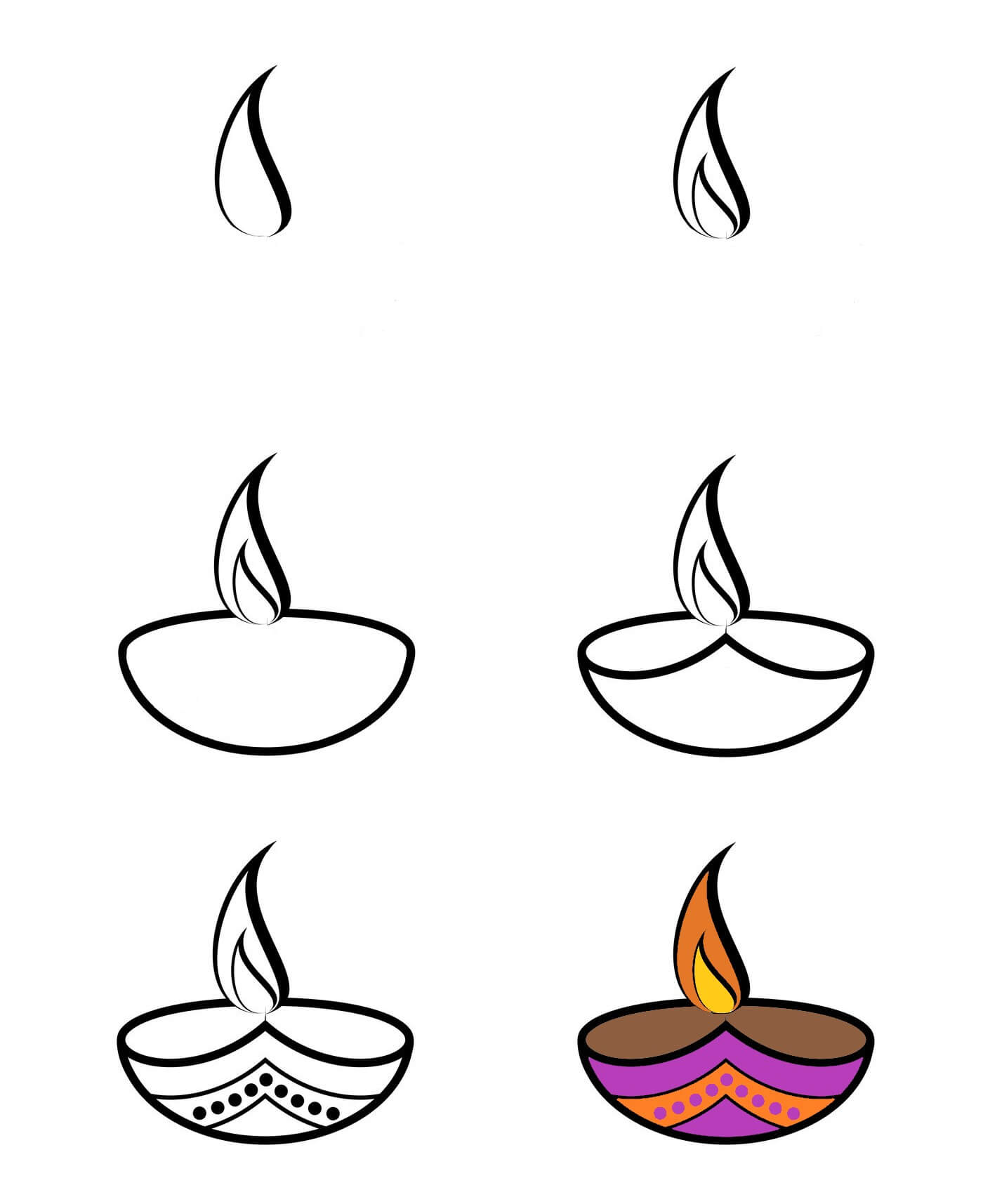 Lampes Diwali (5) dessin