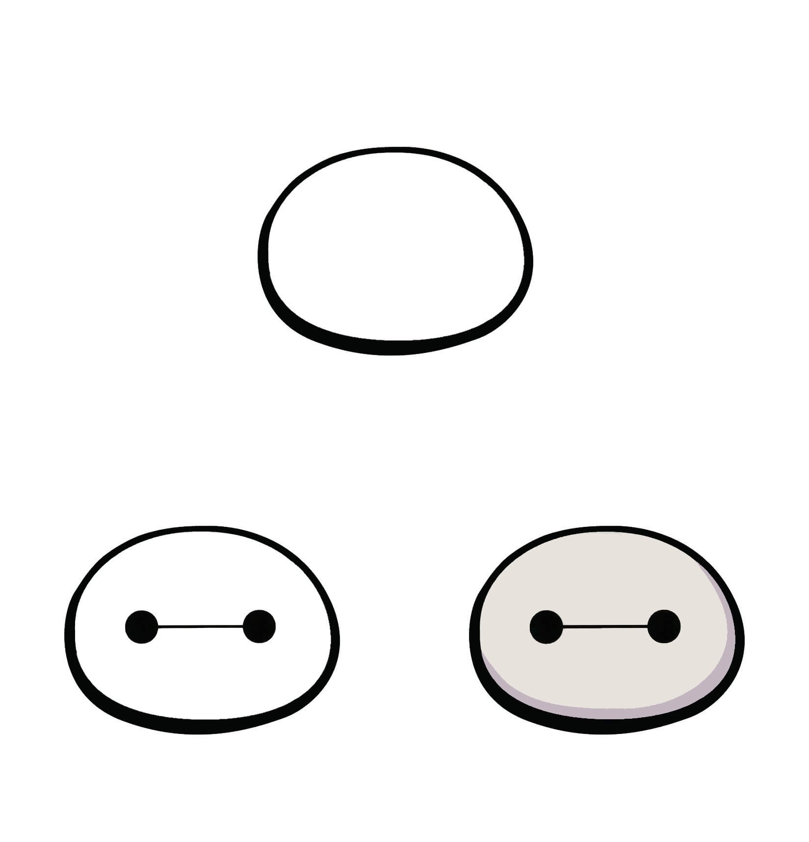 Visage Baymax dessin