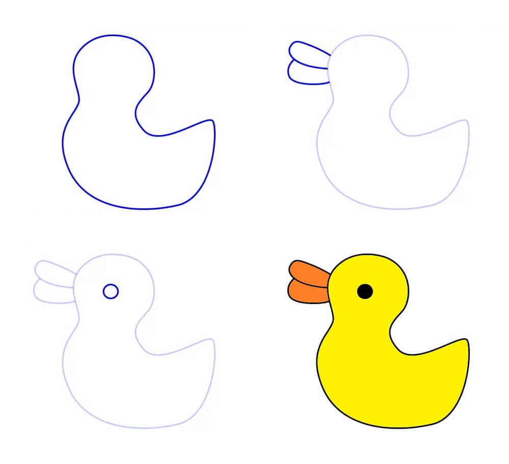 Canard en caoutchouc simple dessin