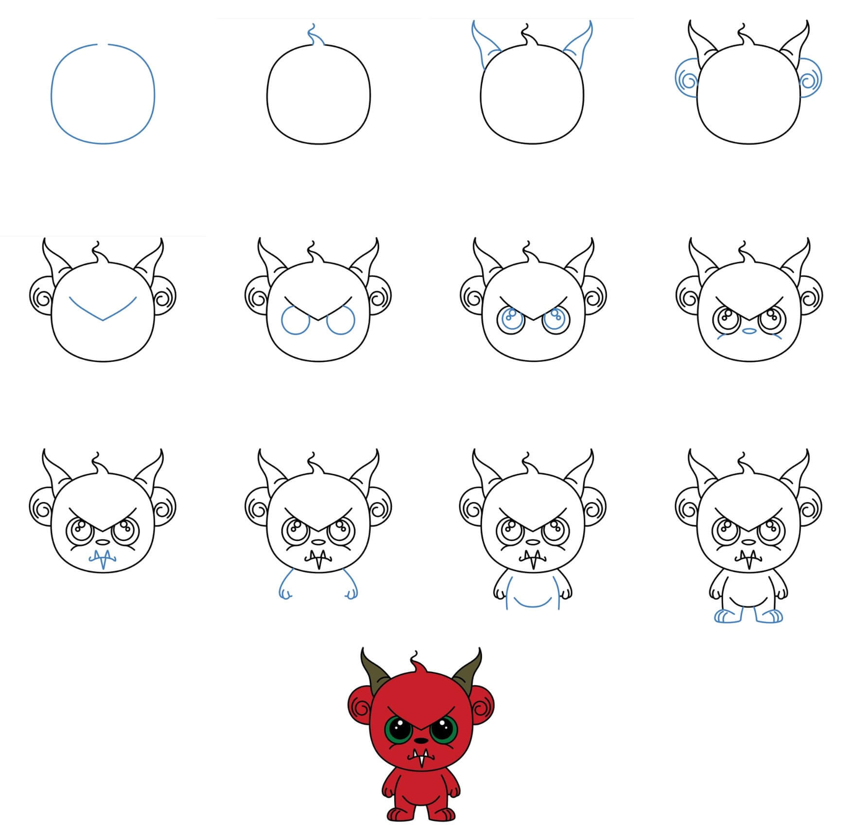 20 Facile Id es De Dessin D mon Comment Dessiner D mon