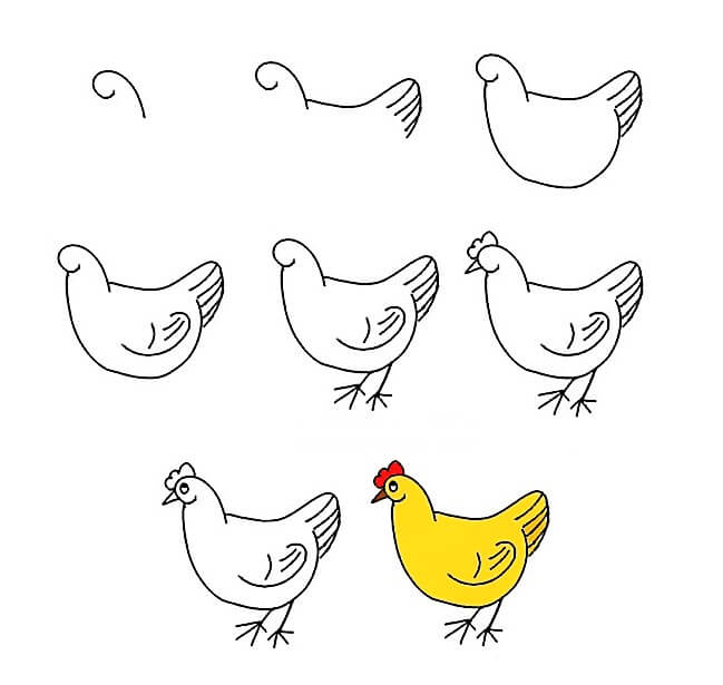 Idée Poule (11) dessin