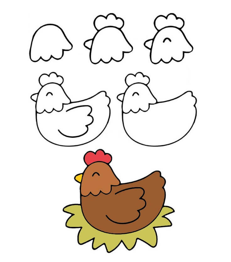 Idée Poule (13) dessin