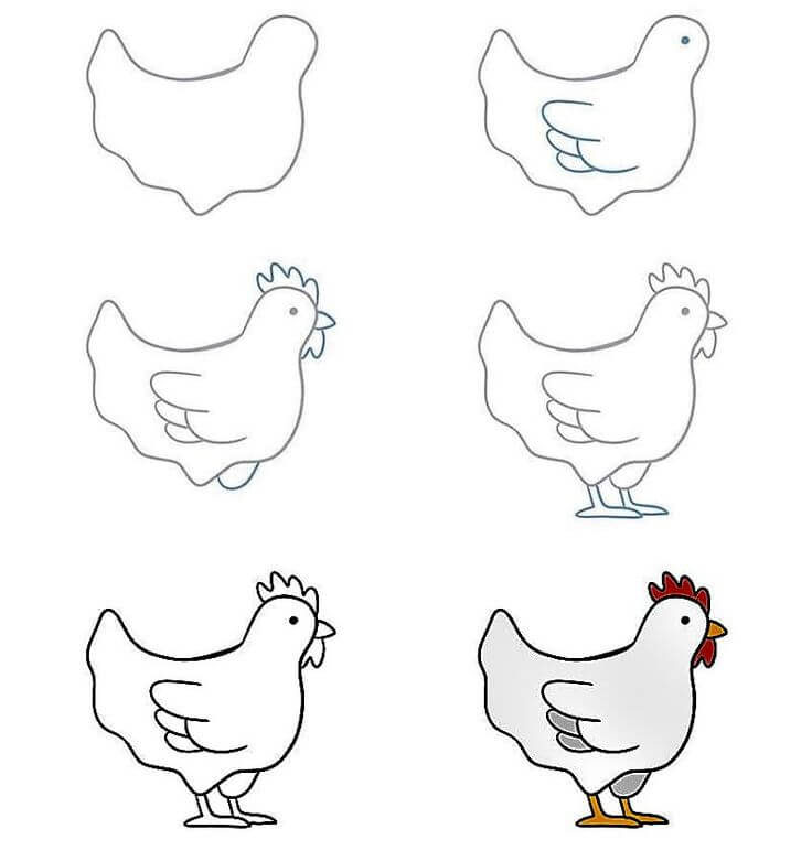 Idée Poule (2) dessin