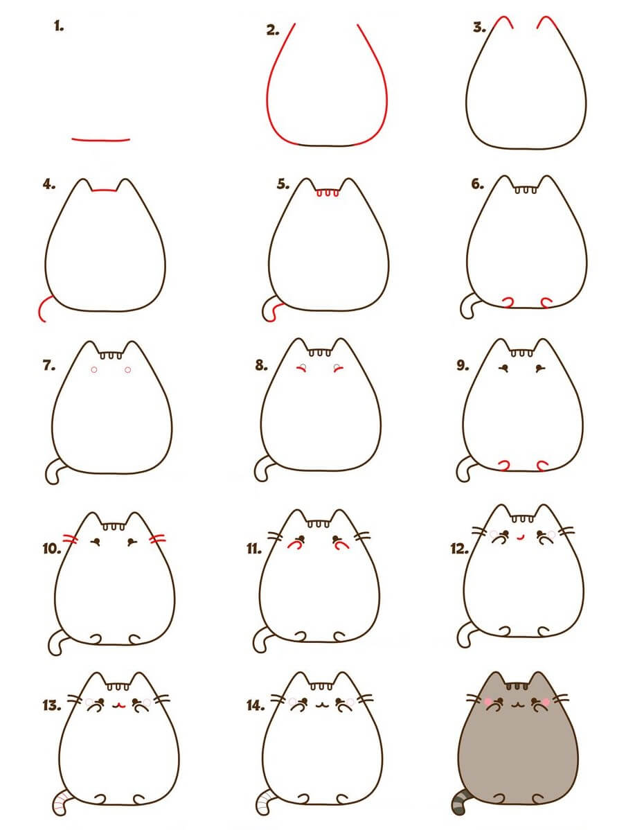 Idée Pusheen (10) dessin