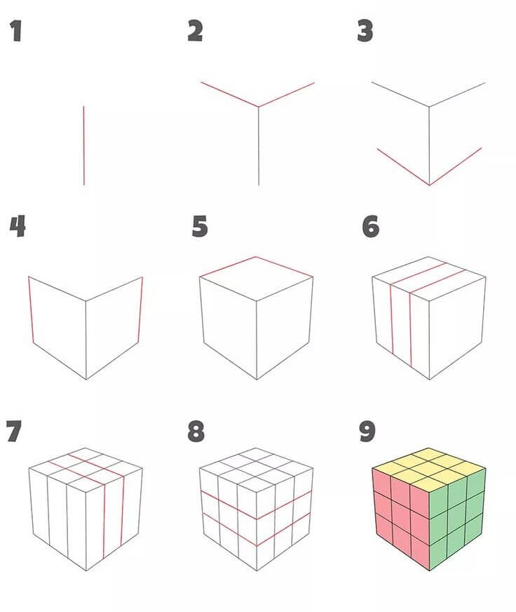 Idée Rubik's Cube (3) dessin