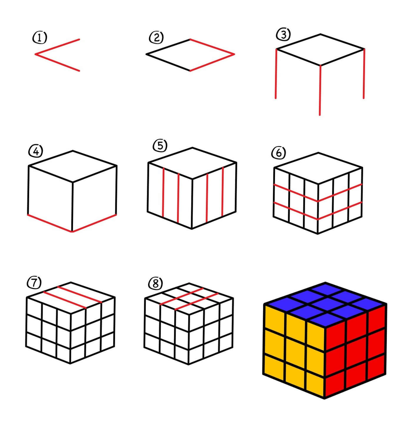 Idée Rubik's Cube (4) dessin