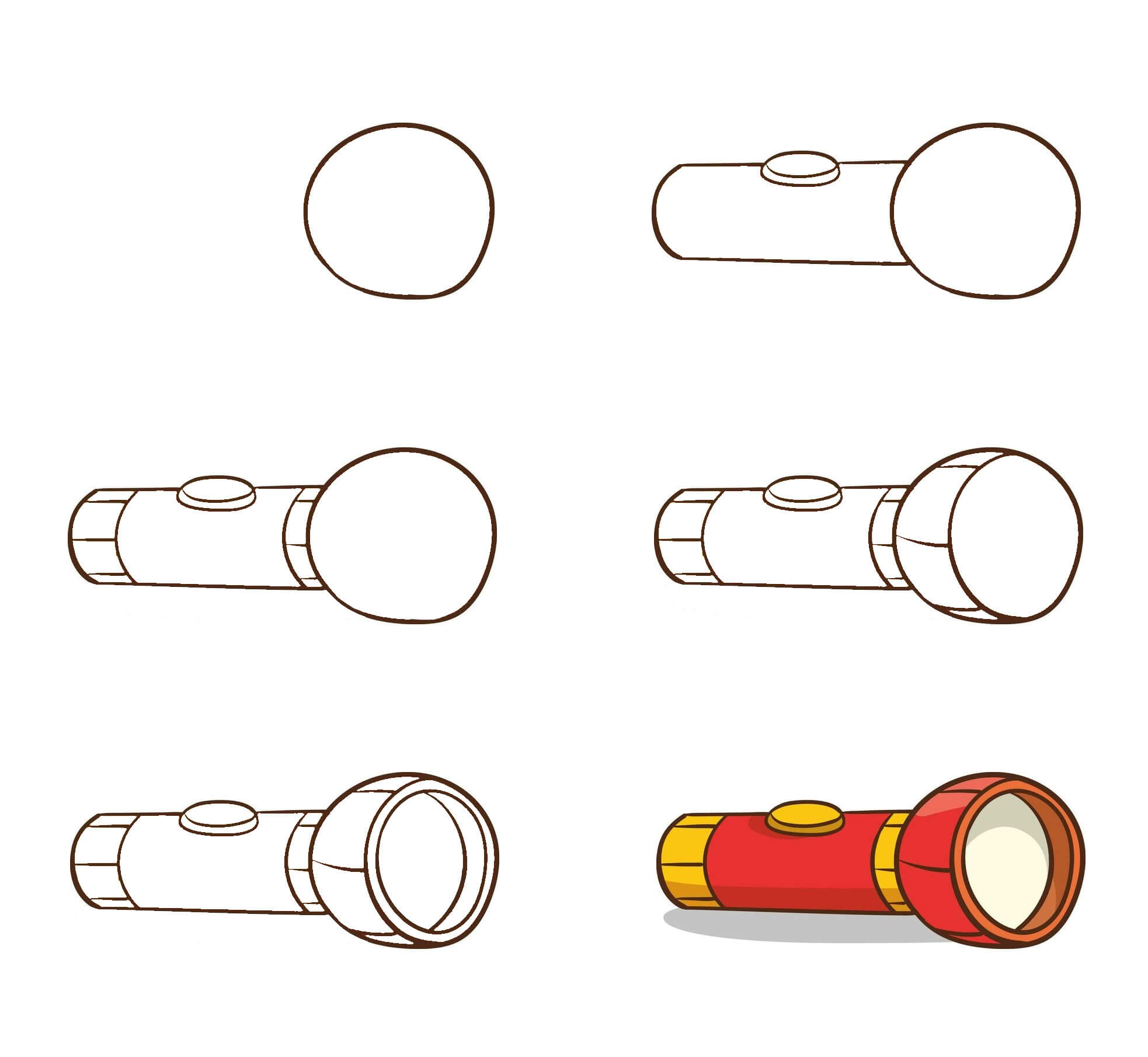 Idées de dessin Lampe de Poche - Comment dessiner Lampe de Poche