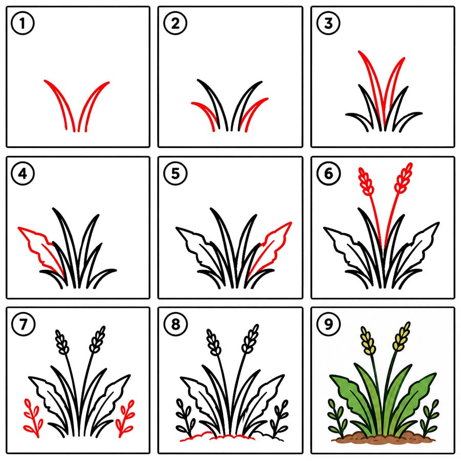 Image gratuite de mauvaises herbes dessin