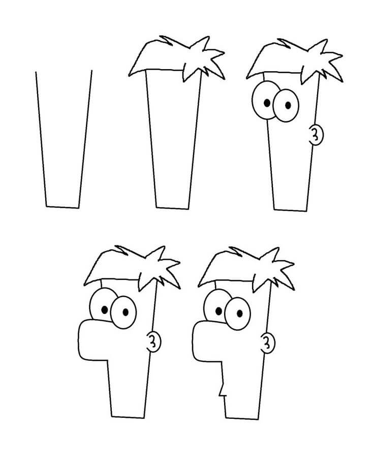 La tête de Ferb dessin