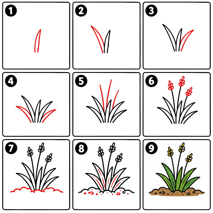 Mauvaises herbes classiques dessin