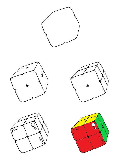 Rubik's Cube 2x2 dessin