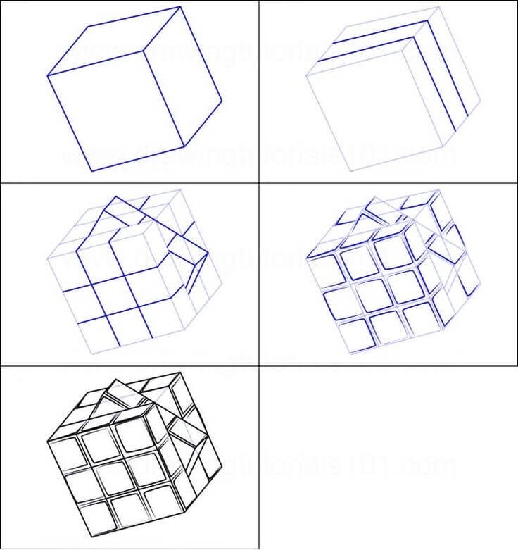 Rubik's Cube simple dessin