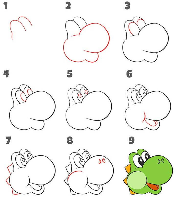 Tête de Yoshi (4) dessin