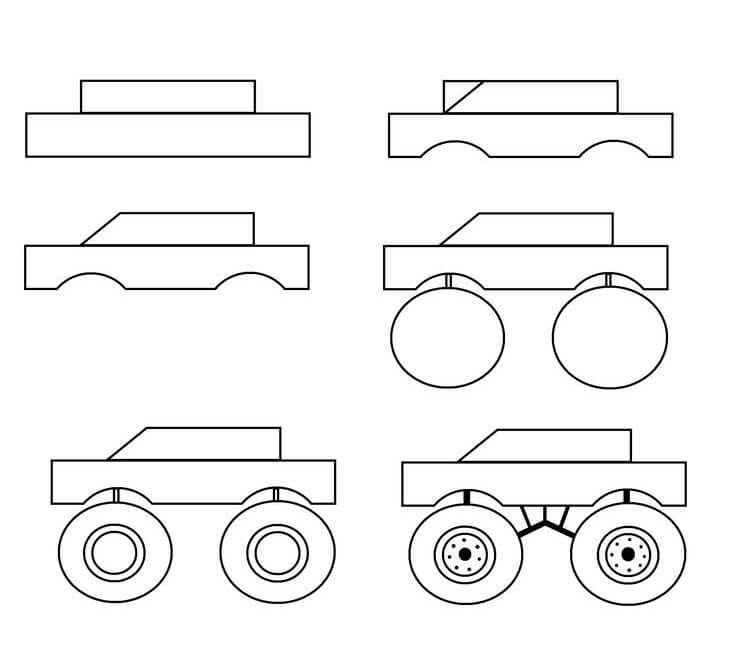 Camion monstre simple (1) dessin