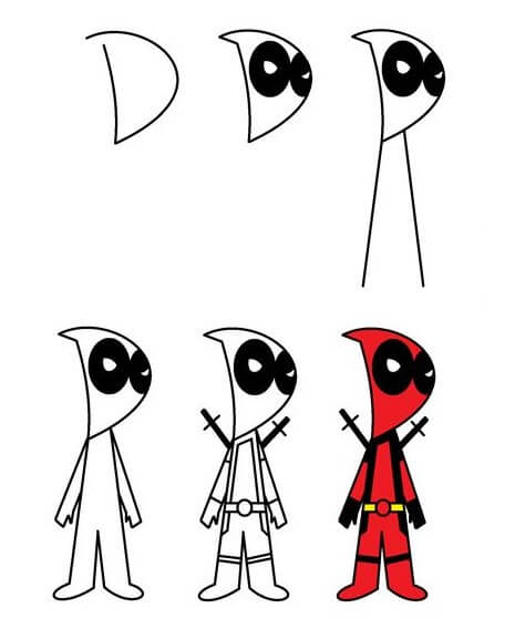 Carton Deadpool dessin