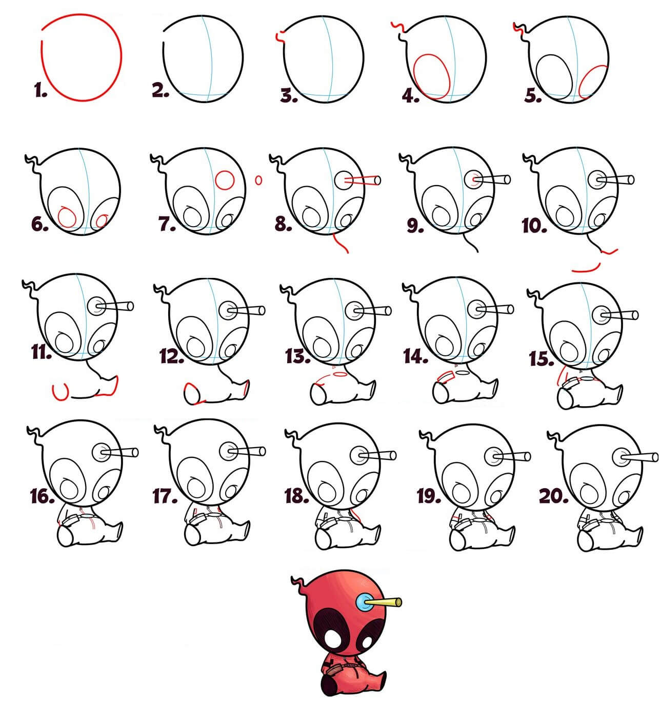 Chibi Deadpool (3) dessin