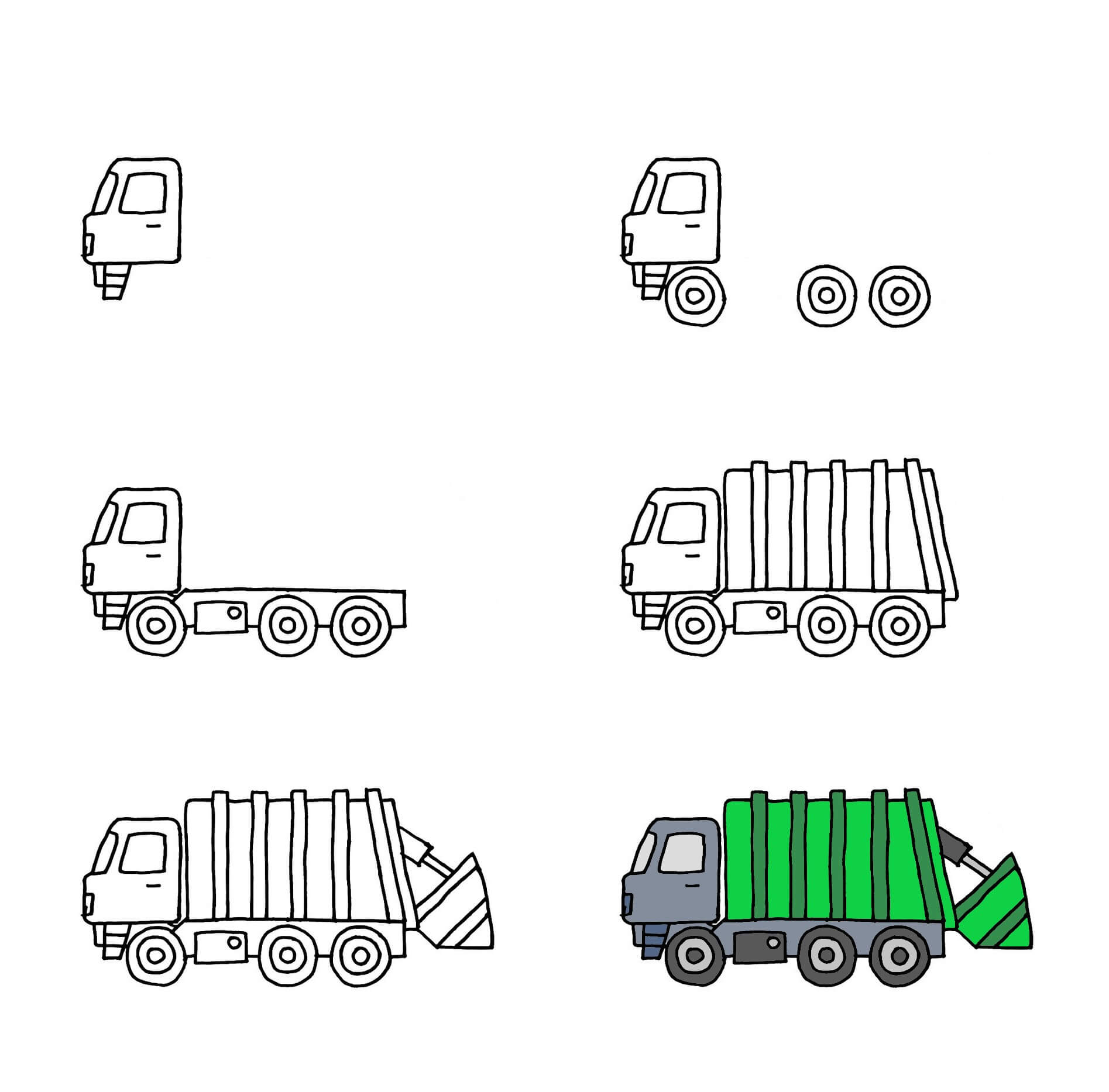 Camion Poubelle dessin