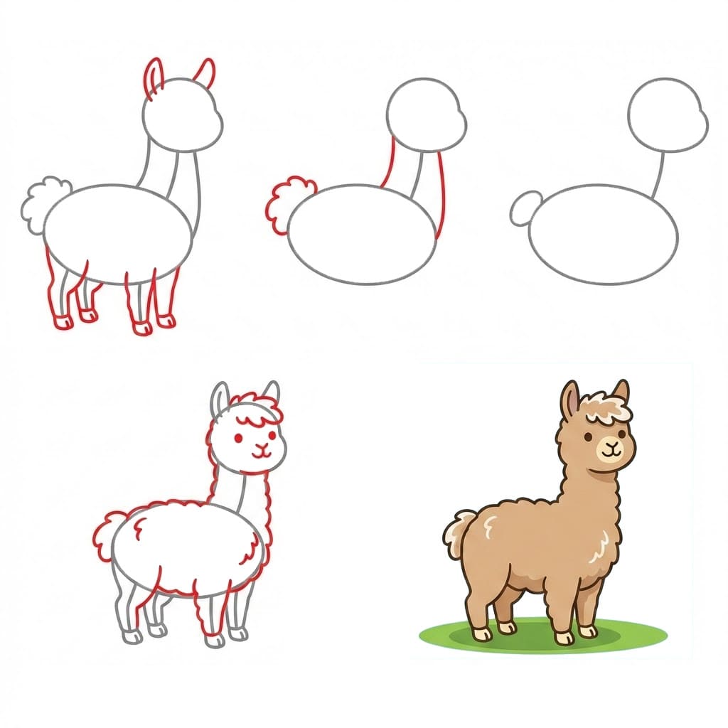 Imprimer Alpaca dessin