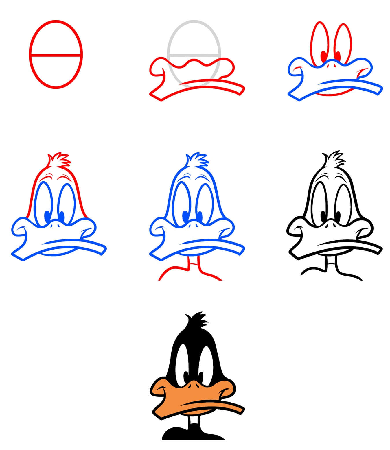 Visage de Daffy Duck dessin