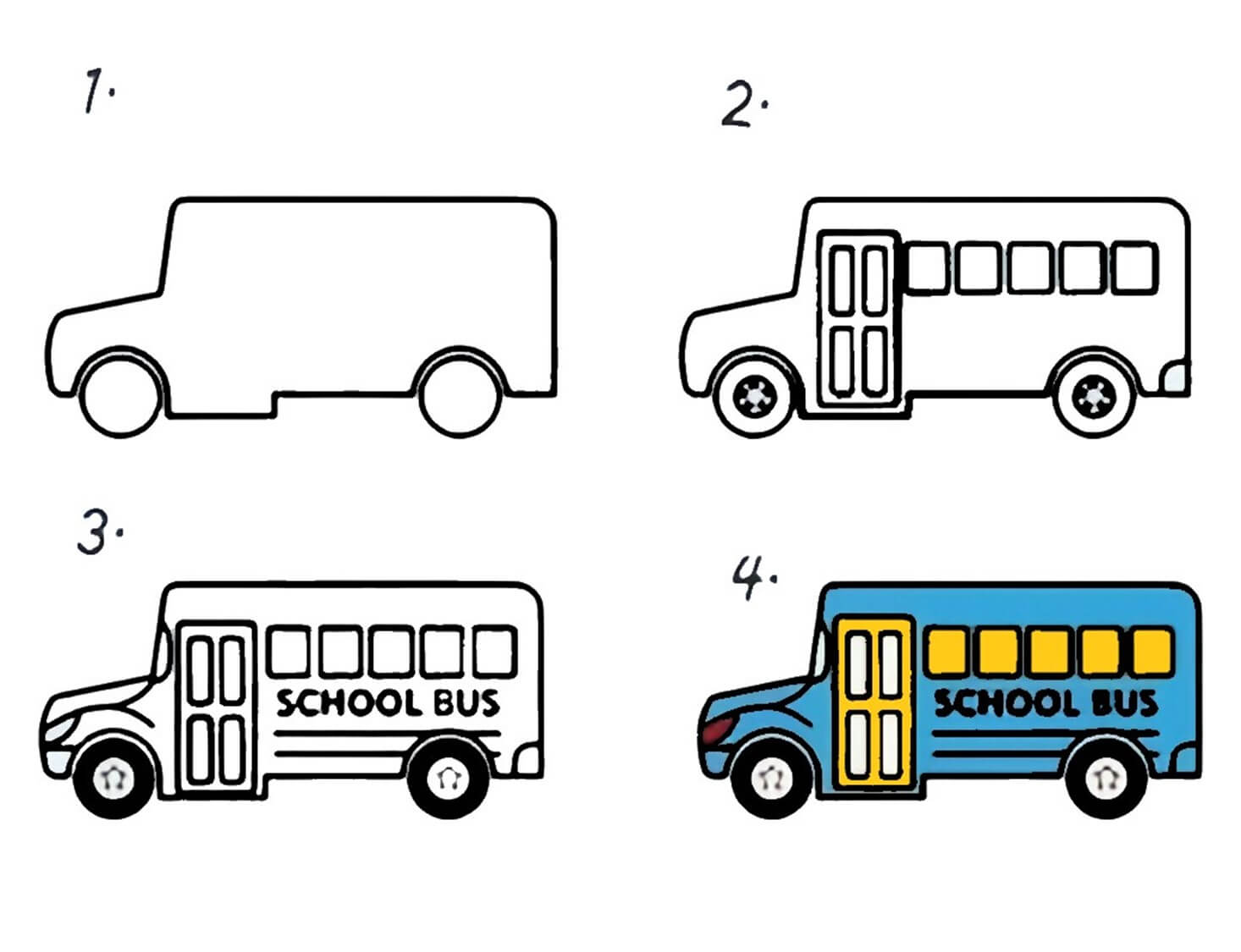 Idée de bus scolaire (13) dessin