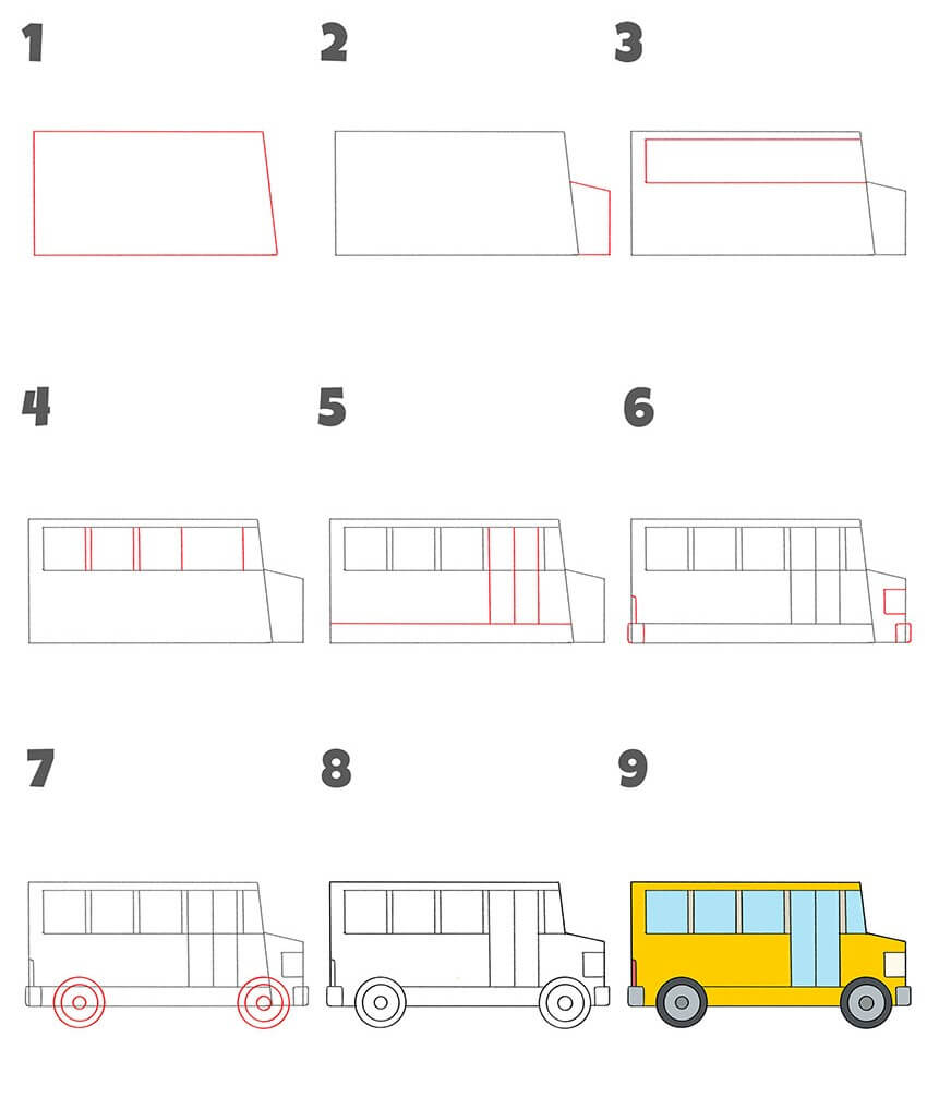 Idée de bus scolaire (2) dessin