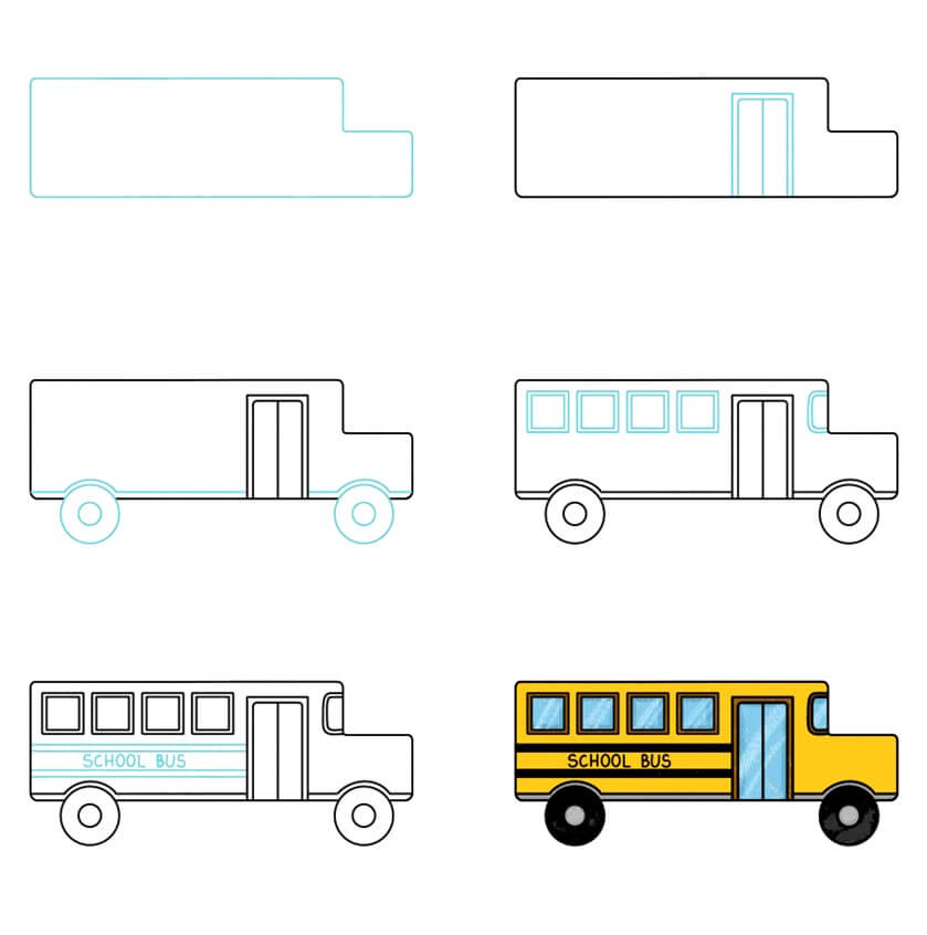 Idée de bus scolaire (5) dessin