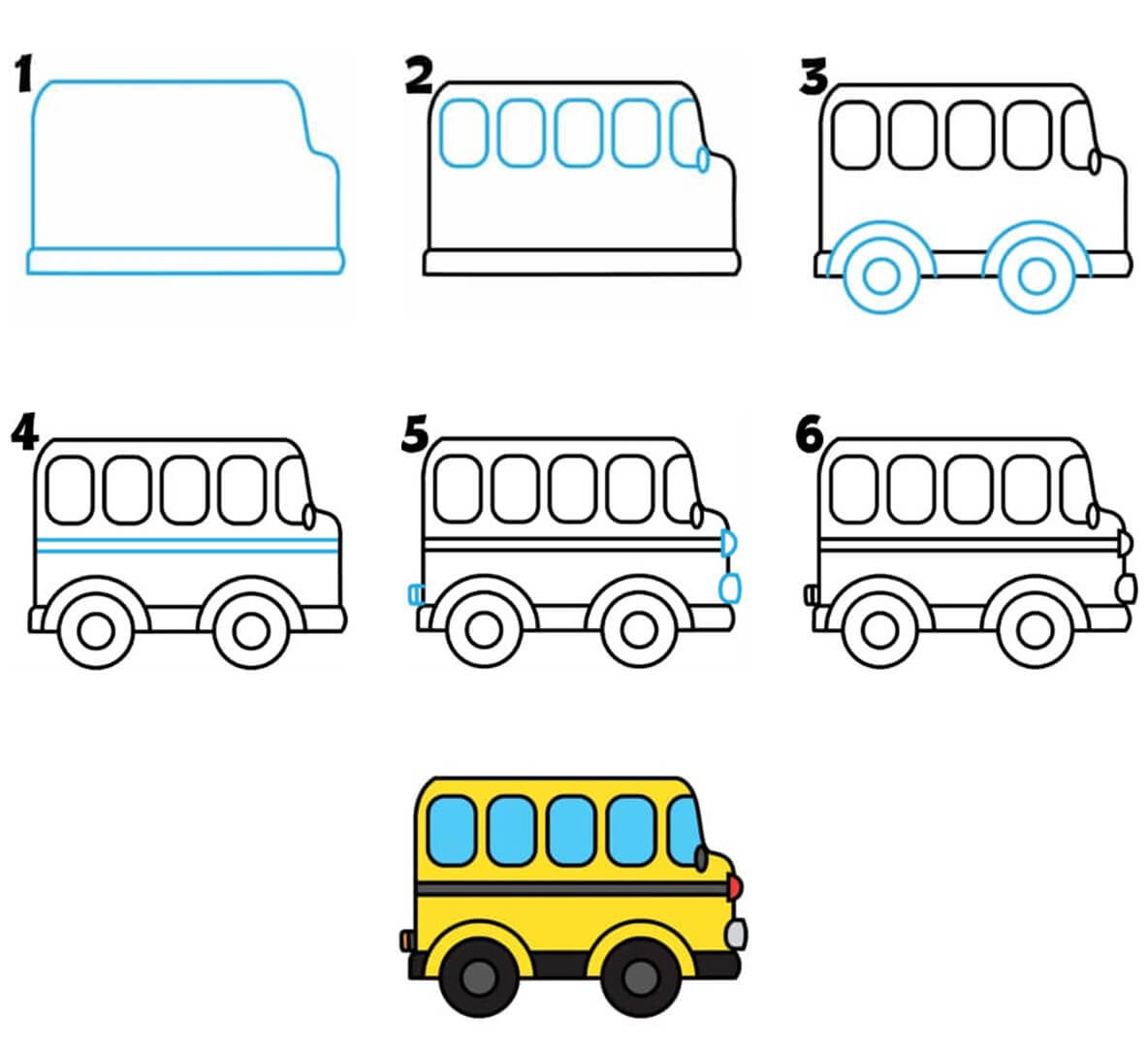 Idée de bus scolaire (7) dessin