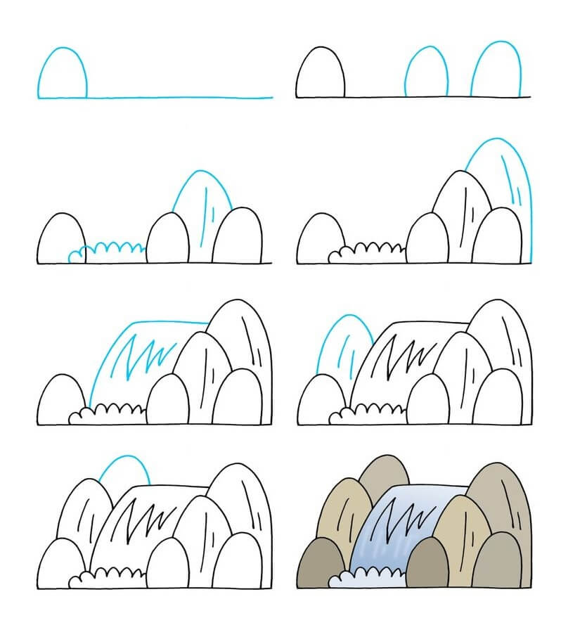 Idée cascade (2) dessin