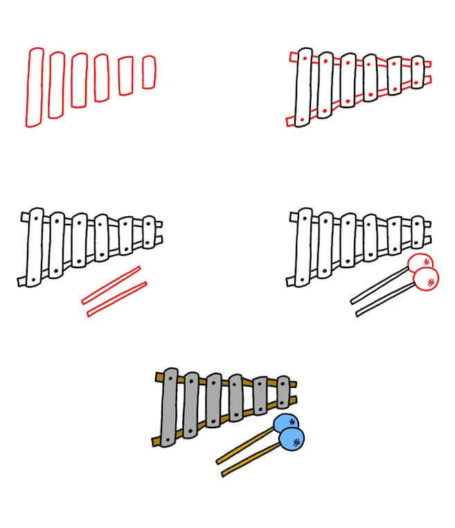 Idée de xylophone (3) dessin