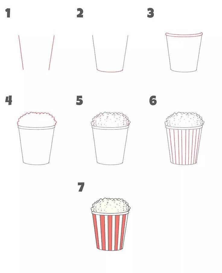 Idée popcorn (3) dessin