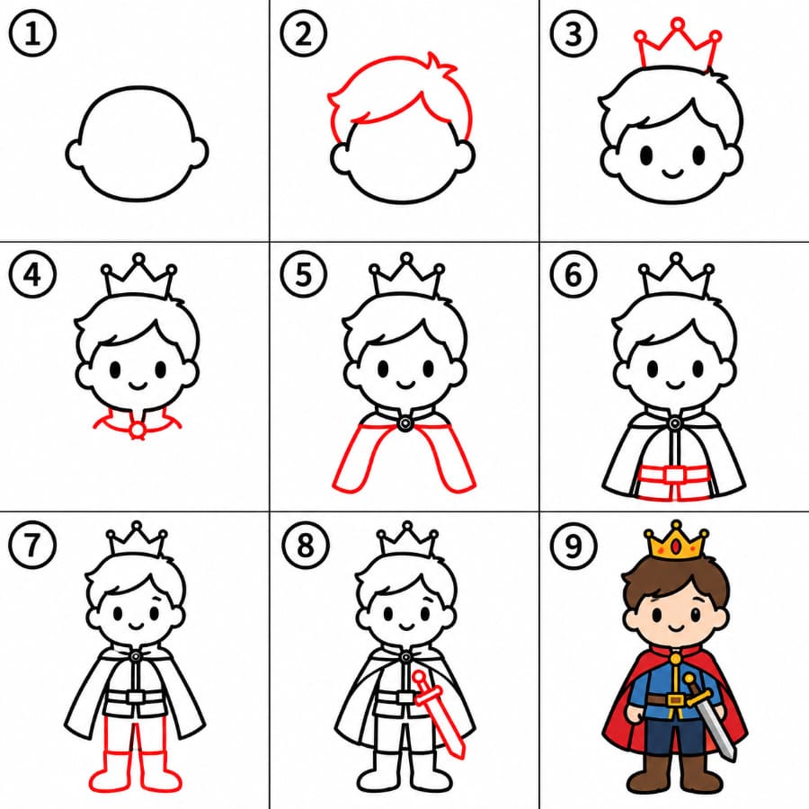 Prince à imprimer dessin