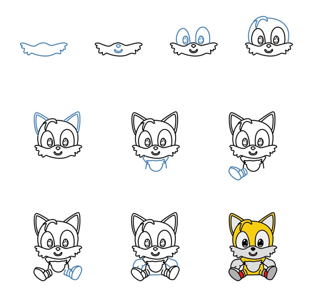 Tails mignonnes dessin