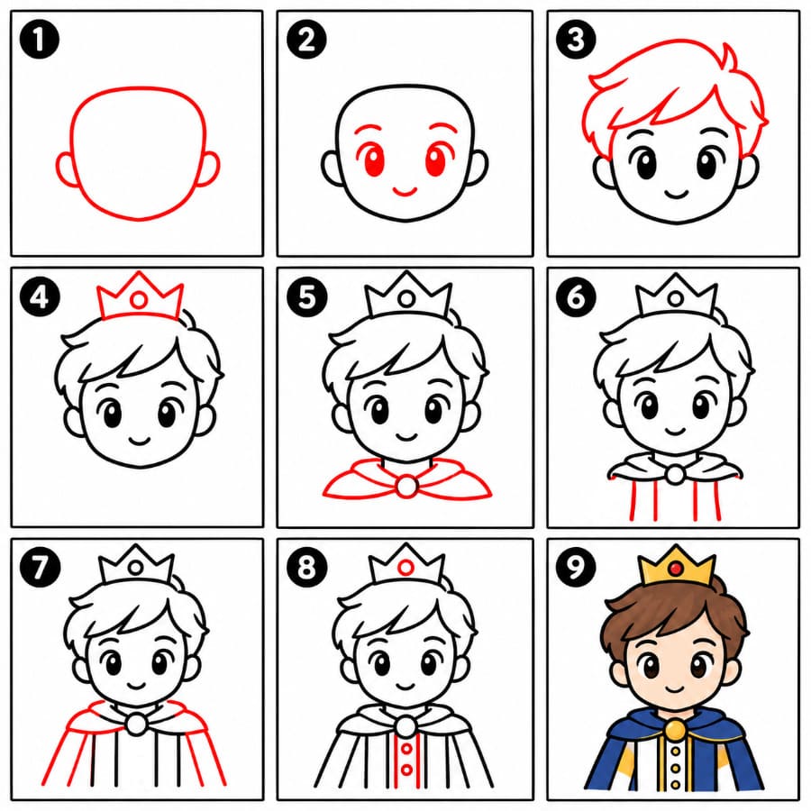Visage de prince dessin